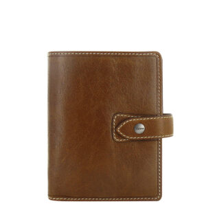 Filofax Malden Pocket Organiser aus Leder in Ochre – Vorderansicht