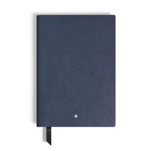 Montblanc Mittelgroßes Notizbuch aus Sartorial Leder Blau liniert MB134756