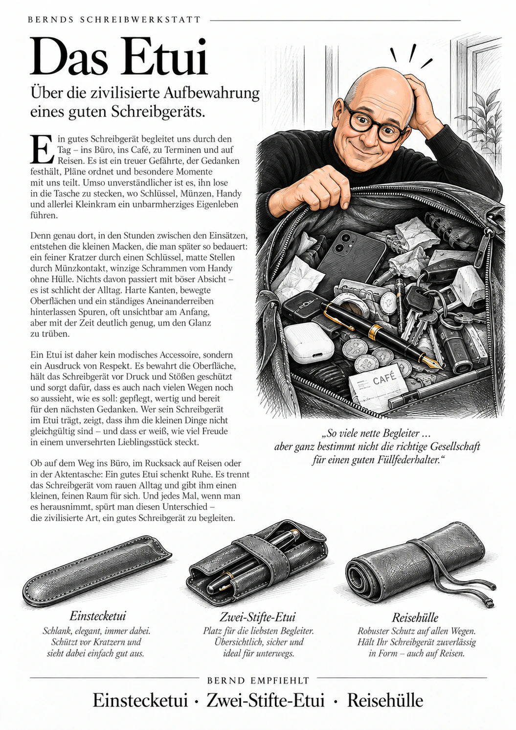Bernds Schreibwerkstatt – Das Etui