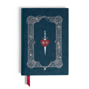 Montblanc Meisterstück Romeo & Juliet Notizbuch MB136633, mittelgroß, dunkelblauer Ledereinband mit silberner Verzierung