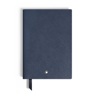 Montblanc Mittelgroßes Notizbuch aus Sartorial Leder Blau kariert MB134758