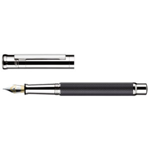 Otto Hutt design04 Füllfederhalter Schwarz Platin Karo-Guillochierung matt
