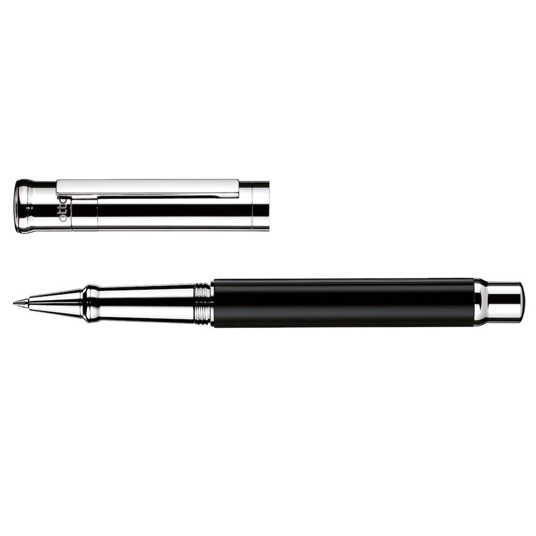 Otto Hutt design04 Tintenroller Schwarz Platin Glanz
